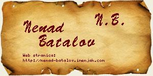 Nenad Batalov vizit kartica